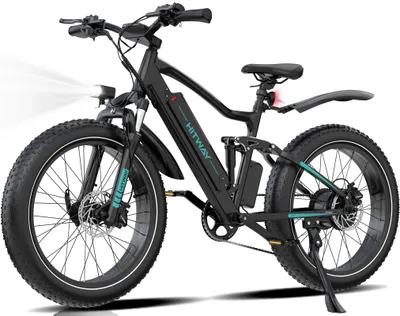 Produktbild von HITWAY Off-Road E Bike,26"*4.0 Fat Tire MTB Elektrofahrrad, 48V 15Ah Samsung-Batterie mit BMS, hydraulische Bremsen, 7 Gang,NFC,APP, Drehmomentsensor