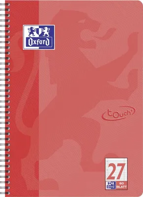 Produktbild von Oxford TOUCH, Abbildung, Koralle, A4+, 80 Blätter, 90 g/m², Liniertes Papier