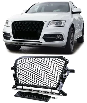 Kühlergrill Sportgrill Waben Gitter Schwarz Glanz für Audi Q5 8R ab 2012-2016 – Produktansicht