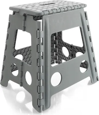 Produktbild von com-four® Klapptritt mit Gumminoppen XXL - faltbarer Tritthocker - tragbare Aufstiegshilfe für Haushalt, Küche, und Bad - rutschfester Klapphocker - Tragkraft bis 150 kg
