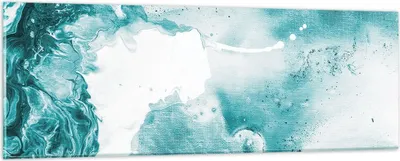 Produktbild von Bilder auf glas - Einteilig - Abstraktion Meer Türkis - 90x30cm - Glasbilder - Wandbilder - Bilder - zum Aufhängen bereit - Wanddekoration aus Glas - Glas Bilder - Wandbild auf Glas - GAB90x30-4268