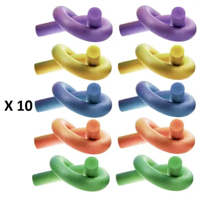 Image de Lot de 10 frites de natation en mousse D 6,5 cm x 160 cm - Multicolores