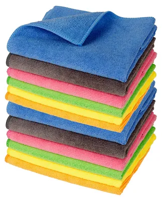 Produktbild von 12 Stück Mikrofasertücher 350GSM 40x40cm Handtuch Mikrofaser Tuch Allzwecktuch