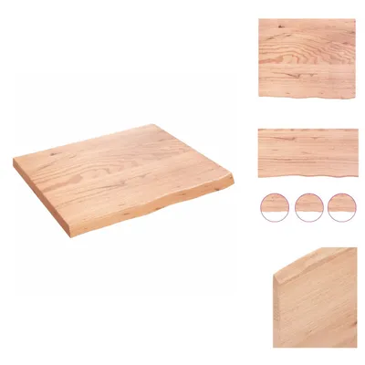 Produktbild von vidaXL Wandregal Hellbraun 60x50x2 cm Massivholz Eiche Behandelt -  Wandregale
