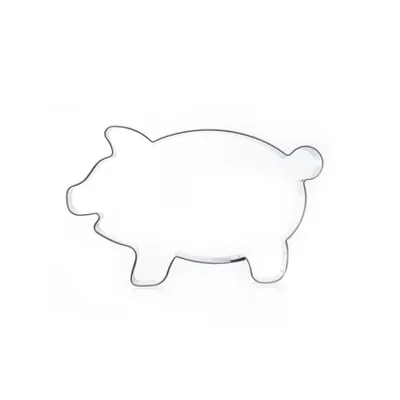 Image de Forme de pain d'épices Cochon Acier inoxydable Passe au lave-vaisselle