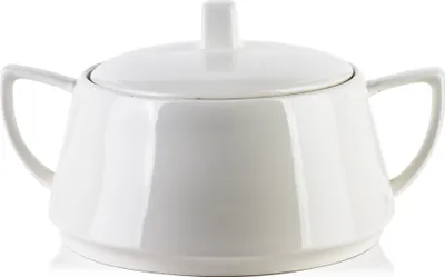 Image de Vase en porcelaine Basic 2,3 L 28 x 18 x H 15,5/10,7 cm Blanc 1 pièce
