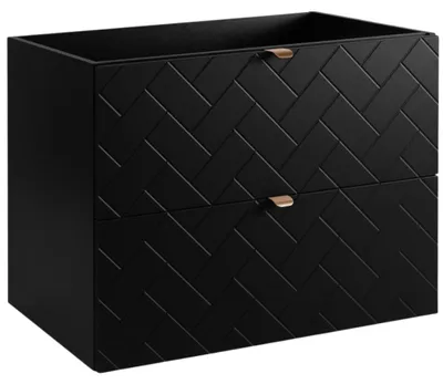 Produktbild von RODAN | Waschbeckunterschrank 80 cm - Schwarz Matt - Badezimmerschränke - Badmöbel - Waschbecken Unterschränke - Ohne Platte