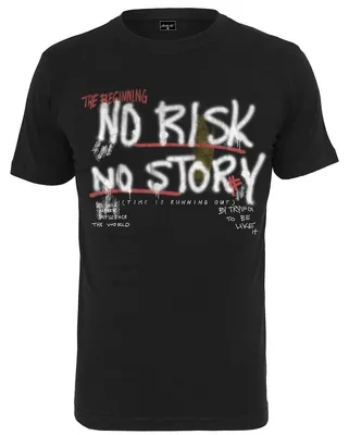 Image de Mister Tee - T-shirt pour hommes "No Risk No Story" (référence TN2560) (taille XXL) (noir)