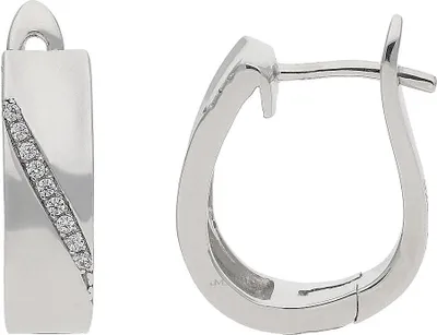 Produktbild von JuwelmaLux Creolen 925/000 Sterling Silber mit synth. Zirkonia JL30-06-2299