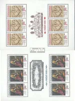 Produktbild von Briefmarken Tschechoslowakei 1989 Mi 3003-3004 Kleinbögen (kompl.Ausg.) postfrisch Prager Burg