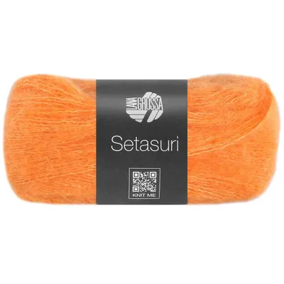 Produktbild von Lana Grossa SETASURI 25 g feines Lace-Garn aus Alpaka und Seide 212 m, Farbe:057 - Orange