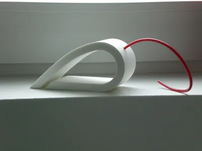 Produktbild von Türstopper Türkeil Türpuffer Doorstop House Mouse® ARTIKEL-Design weiss-rot