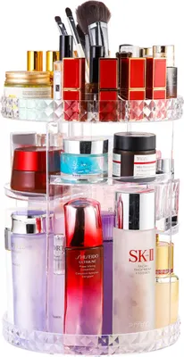 Produktbild von 360° Drehbarer Kosmetik Organizer, Acryl Aufbewahrungsbox, Lipstick Make-up Pinsel Nagellack