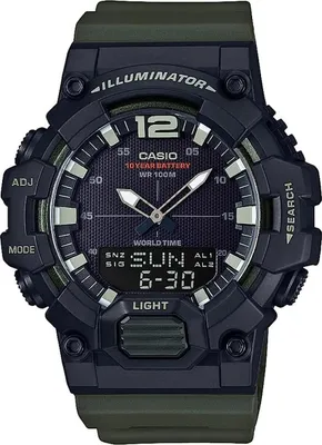 Zdjęcie produktu dla Męski zegarek Casio ILLUMINATOR BLACK - ARMY GREEN (Ø 48 mm)