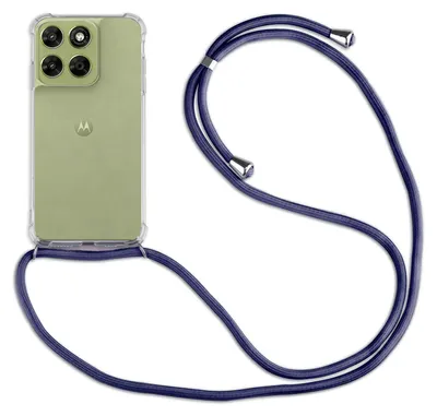 Produktbild von Handykette für Motorola Moto G67 / G77 Hülle mit Band Case Kordel in Blau