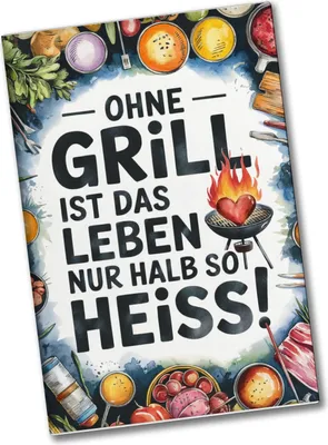 Produktbild von Ohne Grill nur halb so heiß Souvenir Souvenir Magnet