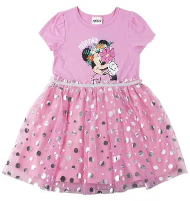 Image de Robe d'été Minnie Mouse en tulle rose, 104 cm
