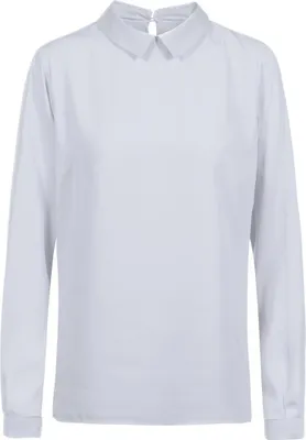 Produktbild von Greiff CHIFFON Damen Chiffon-Schlupfbluse Kragen Langarm Regular Silbergrau 40