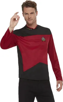 Immagine prodotto di Star Trek: The Next Generation - Top dell'uniforme da uomo SM2437 (S) (rosso/nero)