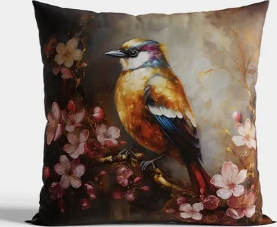 Obrázok produktu pre Obliečka na vankúš, dekoratívna obliečka na vankúš 40x40cm Paloma pink bird