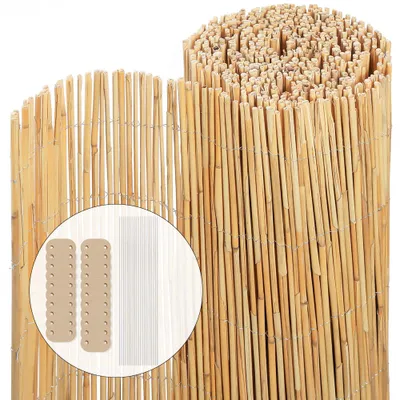 Obrázek produktu pro VOUNOT® rákosová rohož 140 x 600 cm, rákosové rohože jako ochrana před pohledy, větrem a sluncem, zahradní zástěna