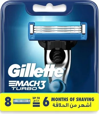 Produktbild von Gillette Mach 3 Turbo Rasierklingen, 4er Blister-Pack x 3