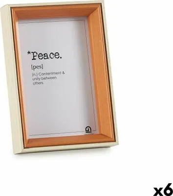 Obrázok produktu pre Fotorámik Crystal Brown White Wood MDF (12 x 17 x 3 cm) (6 kusov)