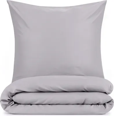 Produktbild von Blumtal Bettwäsche 135x200cm + Kissenbezug 80x80cm - Mikrofaser Bed Sheets 135x200cm - 2-er Set Bettwäsche Grau