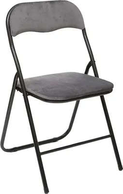 Obrázok produktu pre Eazy Living Zamatové skladacie kreslo Barbe Grey