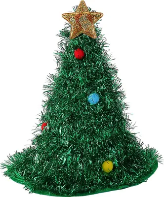 Produktbild von Weihnachtsbaummütze, glitzernde Lametta-Weihnachtsmütze für Erwachsene und Kinder, lustiges Partyzubehör für Neujahrs- und Weihnachtsbedarf
