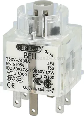 Productafbeelding van Georg Schlegel licht-schakelkontaktgever, 2S contactgever BF, verlicht, platte stekker 2,8mm x 0,8mm - 1 stuk