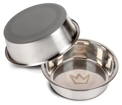 Produktbild von Edelstahl Hundenapf - 2er Set - 900ml Napfset - Rutschfester Fressnapf für Hunde - Spülmaschinenfester Futternapf für Hunde - Hundenapf für kleine und mittelgroße Hunde