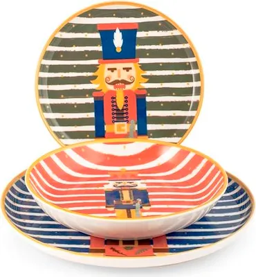 Image de William Set de vaisselle en grès décoré, 12 pièces