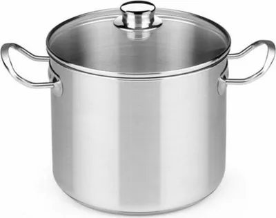Produktbild von BRA Profesional | Topf mit 22 cm großem Glasdeckel, Edelstahl 18/10, ohne Antihaftbeschichtung, vollständig induktionskompatibel mit allen Herdarten, auch Induktion