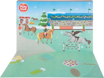 Produktbild von Playtive Adventskalender 24 Gechenke Überraschung Mädchen Pferdehof Springreiten