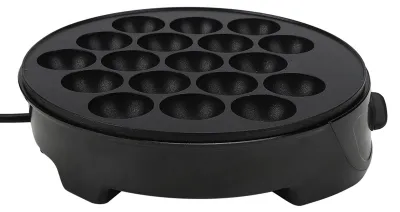 Takoyaki-Maker, 18 Mulden, 750 W, antihaftbeschichtet, Ø 4 cm, schwarz