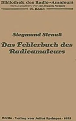 Obrázek produktu pro Das Fehlerbuch des Radioamateurs