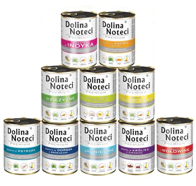 Zdjęcie produktu dla Dolina Noteci Premium Mokra Karma Dla Psa Mix 10 Smaków Drób Ryba Dziczyzna 10x400g
