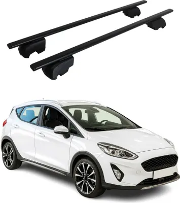 Immagine prodotto di Barre portatutto trasversali per Ford Fiesta Active 2017-2023, colore ferro nero, omologazione ABE
