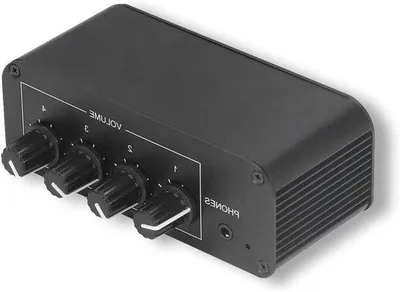 Image de Table de mixage stéréo compacte à 4 canaux, prise jack 3,5 mm, RCA