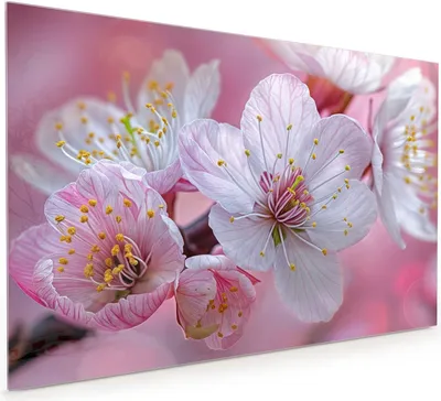 Produktbild von Küchenrückwand Spritzschutz Glas mit Motiv Kirschblüten 40 x 40 cm