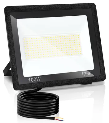 Immagine prodotto di Eikuavons, faretto LED da esterno, 100W, grado di protezione IP66, con 3 temperature di colore: 3000K/4000K/6500K, confezione da 1