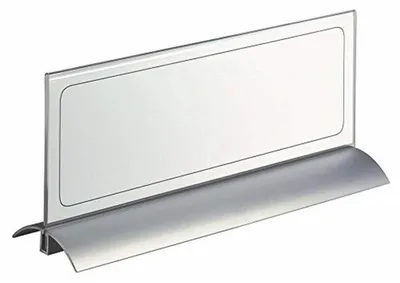 Tafelnaambord Desk Presenter, 105 x 297 mm, Acryl/Alu