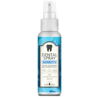Produktbild von Adema Animal® – Dental Spray Sensitiv - für Hunde und Katzen – Zahnsteinspray – Mundgeruch entfernen – gegen Mundgeruch – Zahnreinigung und Zahnpflege