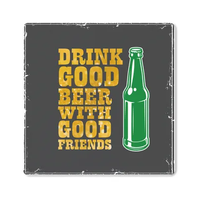 Produktbild von MuchoWow® Mauspad Mousepad Mancave - Bier - Flasche - Zitate - Vintage 20x20 cm - Mousepads - Maus Mat - Pad - Mausunterlage - Desk Mat - Bureauartikeln