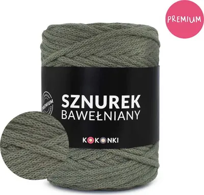 Obrázek produktu pro Prémiové bavlněné lano khaki 5 mm, role 100 m, 100 % recyklované