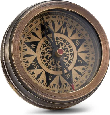 Produktbild von Kompass "HMS Endeavour" aus Messing antik 6cm Taschenkompass Richtungsanzeiger