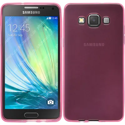 Produktbild von PhoneNatic Case kompatibel mit Samsung Galaxy A5 (A500) - rosa Silikon Hülle transparent + 2 Schutzfolien