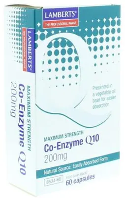 Obrázek produktu pro Lamberts Koenzym Q10 200 mg (60 vegetariánských tobolek)