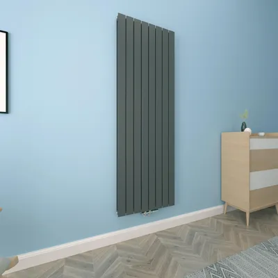 Produktbild von Acezanble Design Heizkörper Flach 1800 x 602 mm Anthrazit Doppellagig Vertikal Paneelheizkörper Mittelanschluss Radiator Heizung für Wohnzimmer 2311W